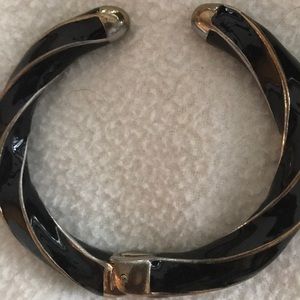 Black and goldtone bracelet